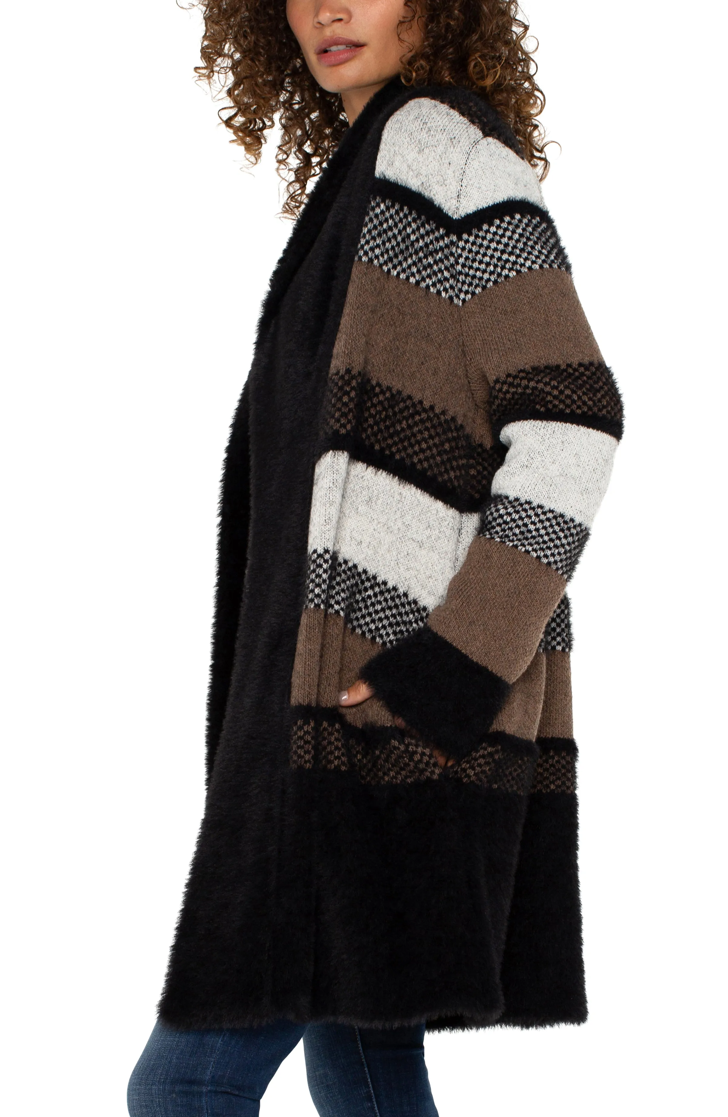 LONG SLEEVE SWEATER COAT